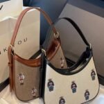 Cartoon Bear Embroidery Handbag