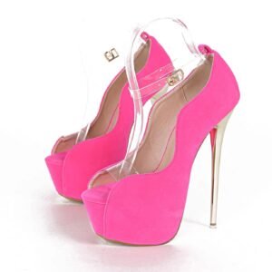 Elegant Wavy Suede Platform Heels
