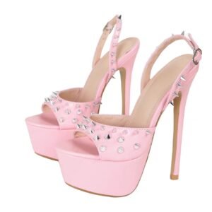 Platform Silver Spike Studs High Heels