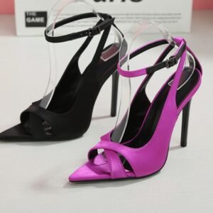 Chic Satin Peep-toe Stiletto Heel