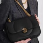 Gold Chain Rectangle Puffer Handbag
