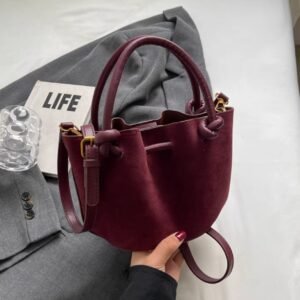 Frosted Mini Suede Handbag