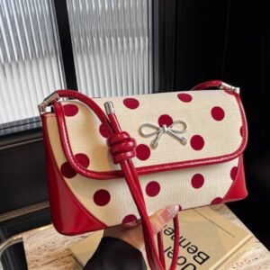 Versatile Polka Dot Handbag