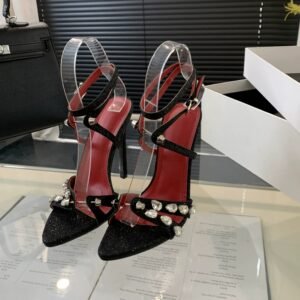 Stunning Slim Glitter Rhinestone Heel