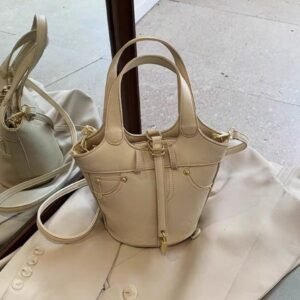 Denim Inspired Portable Bucket Bag
