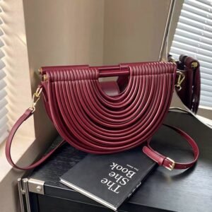 Pleated Arch Fan Design Handbag